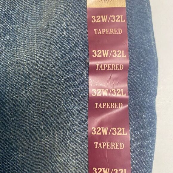 TRUE CRAFT Men’s Flex Jeans Size 32 Inseam 32 Blue Lightly Distressed New With T - Picture 9 of 12